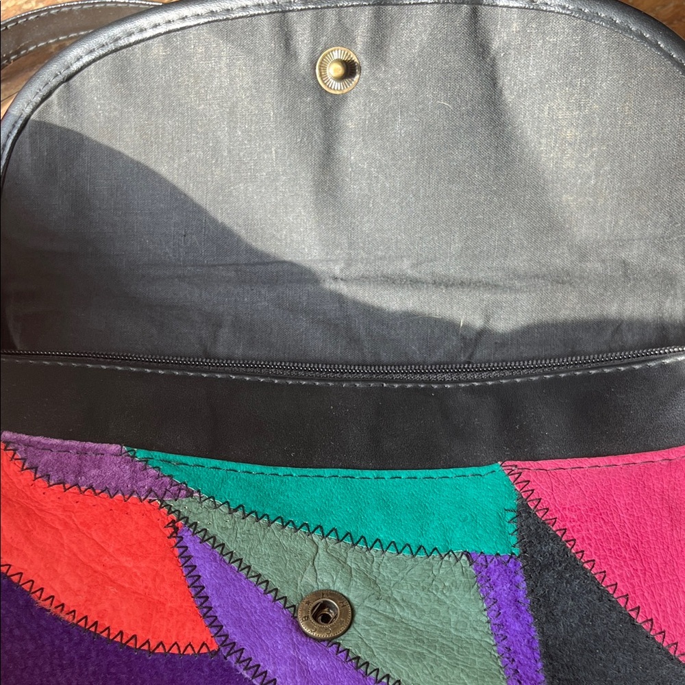Colorful Patchwork Shoulder Bag - Picture 3 of 7